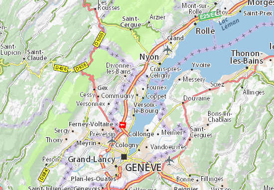 Karte Stadtplan Commugny