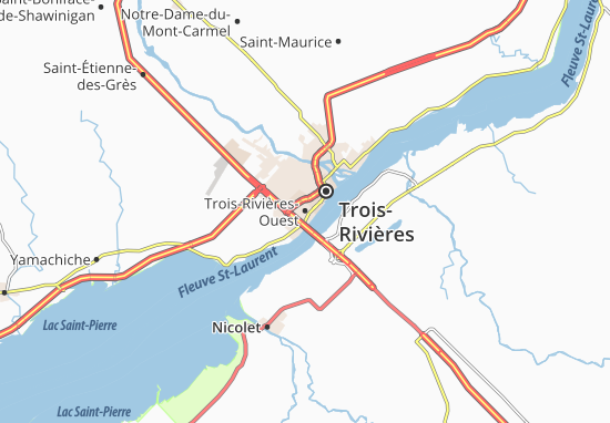 Karte Stadtplan Trois-Rivières-Ouest