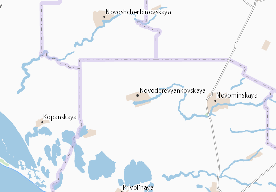 Karte Stadtplan Novoderevyankovskaya