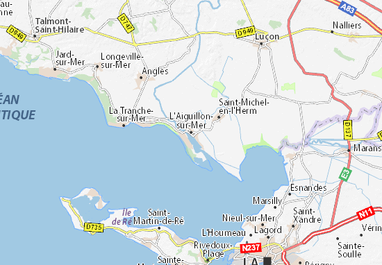 Mapa Plano L&#x27;Aiguillon-sur-Mer