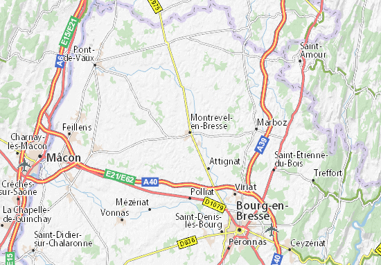 Montrevel-en-Bresse Map