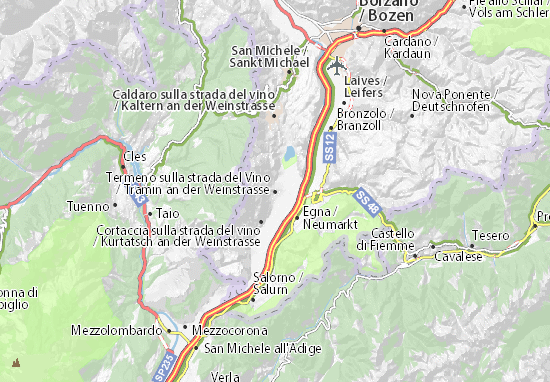 Karte Stadtplan Tramin an der Weinstrasse