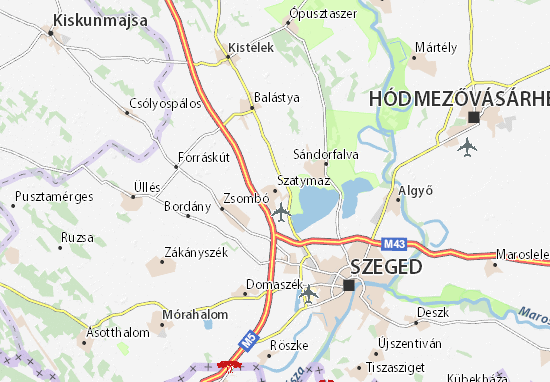 Szatymaz Map