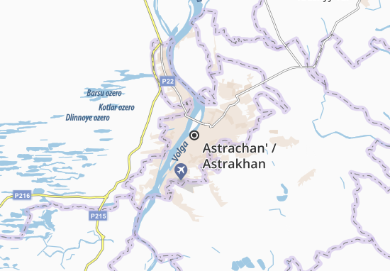 Karte Stadtplan Astrachan&#x27;