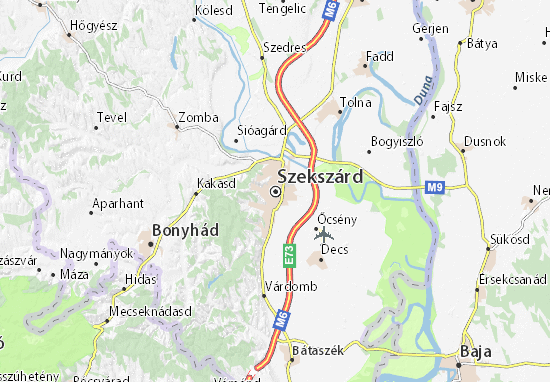 Karte Stadtplan Szekszárd