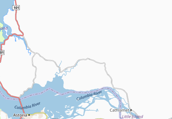 Kaart Plattegrond Grays River