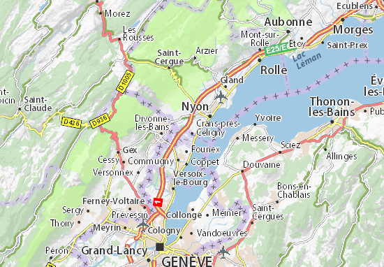 Crans-près-Céligny Map