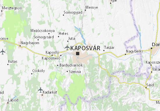 Kaart Plattegrond Kaposvár