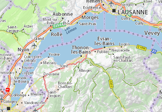 Thonon-les-Bains Map
