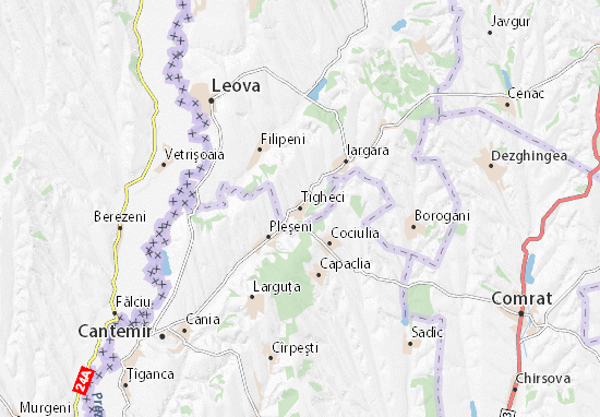 Karte Stadtplan Tigheci