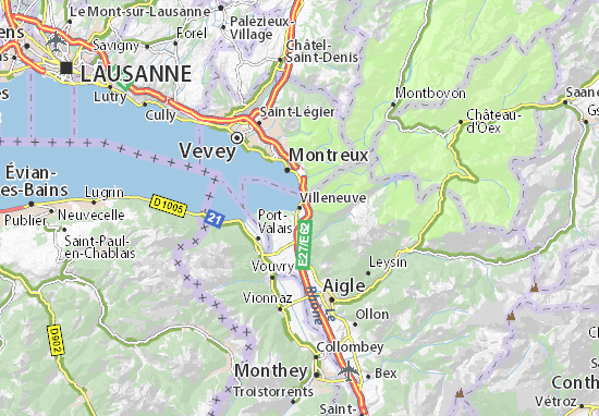 Karte Stadtplan Villeneuve