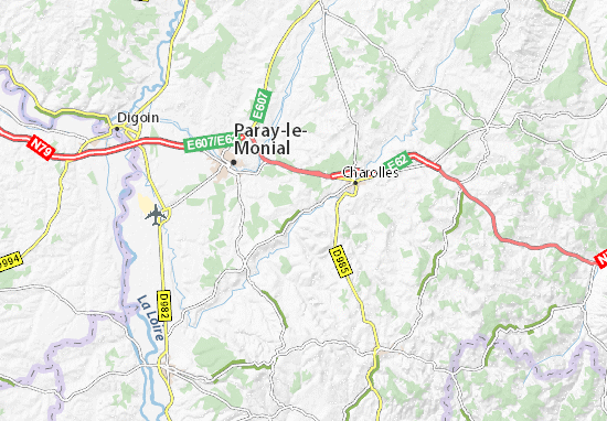 Kaart Plattegrond Lugny-lès-Charolles