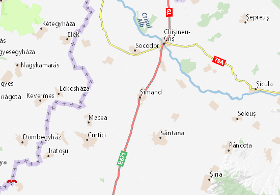 Karte Stadtplan Şimand