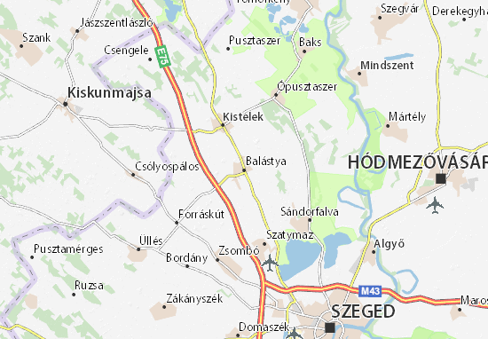 Balástya Map