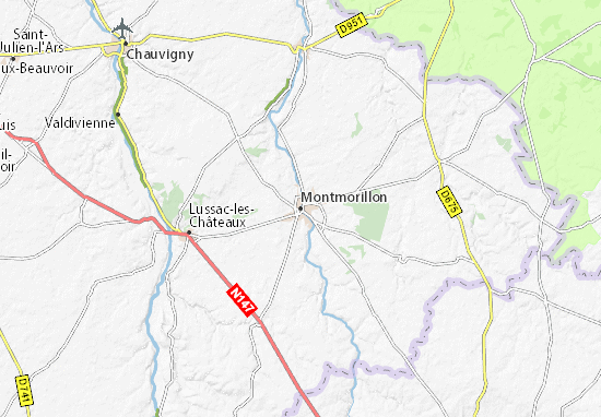 Mapa Montmorillon