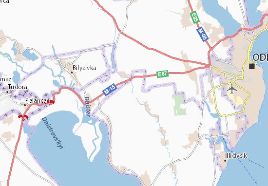 Karte Stadtplan Petrodolyns&#x27;ke