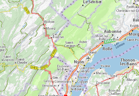 Karte Stadtplan Saint-Cergue