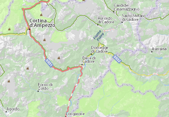 Karte Stadtplan Calalzo di Cadore
