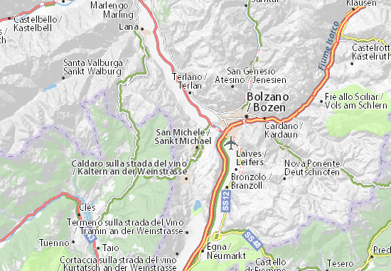 Kaart Plattegrond San Paolo