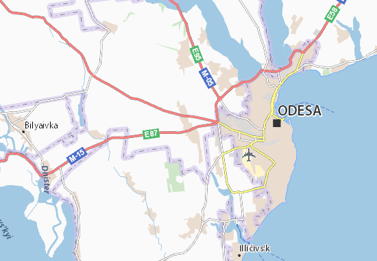Karte Stadtplan Velykyi Dal&#x27;nyk