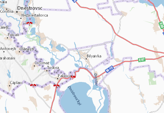 Kaart Plattegrond Bilyaivka