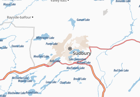 Mapa Sudbury