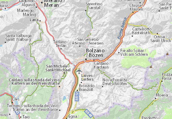 Karte Stadtplan Bozen