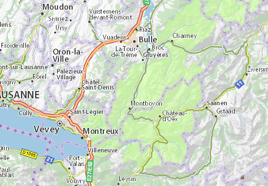 Karte Stadtplan Albeuve
