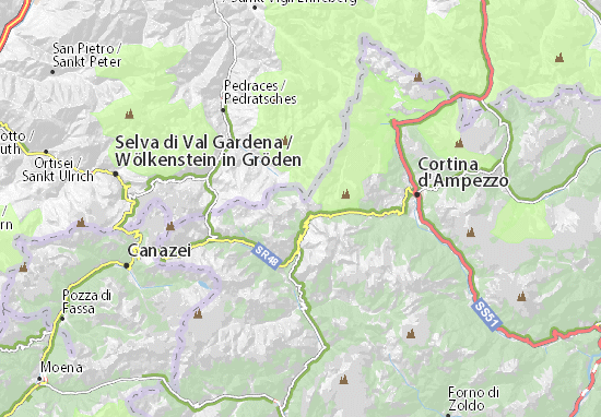 Kaart Plattegrond Passo di Valparola
