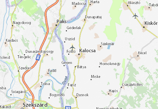 Mapa Kalocsa