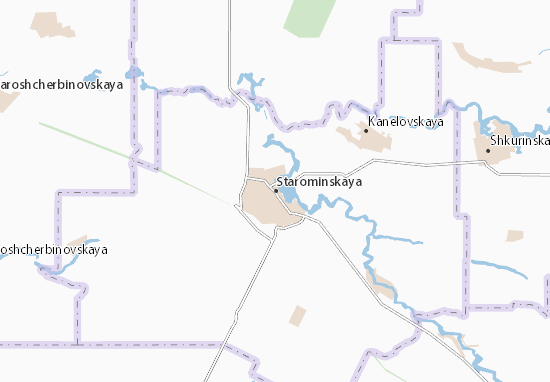 Kaart Plattegrond Starominskaya