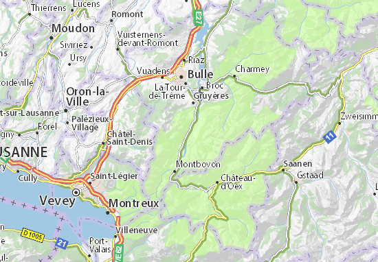 Mapa Villars-sous-Mont