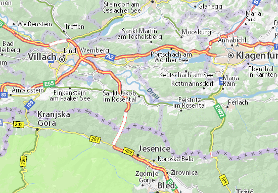 Mapas-Planos Sankt Jakob im Rosental