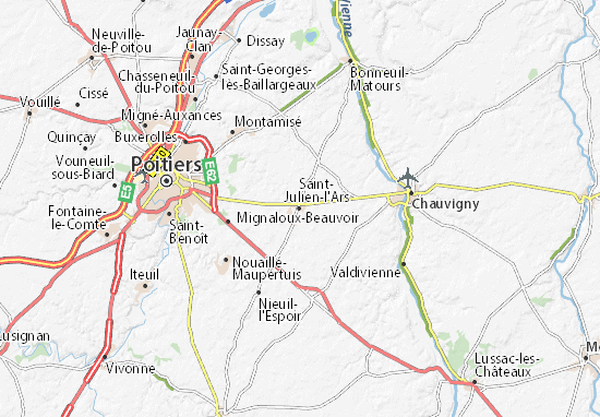 Mapa Plano Saint-Julien-l&#x27;Ars