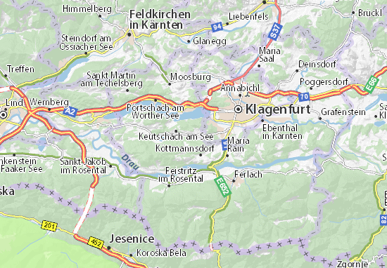 Karte Stadtplan Pertitschach