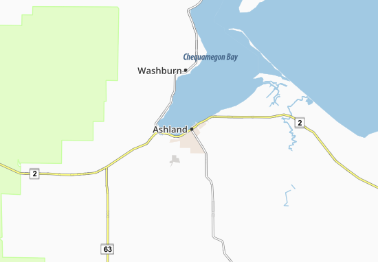 Kaart Plattegrond Ashland