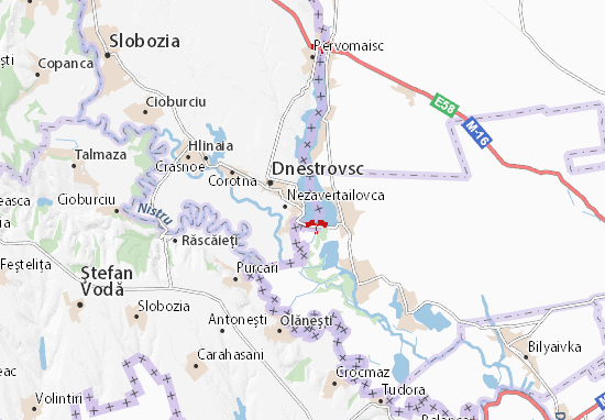 Karte Stadtplan Nezavertailovca