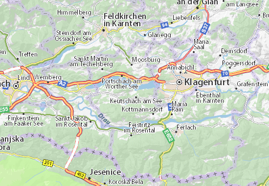 Karte Stadtplan Raunach