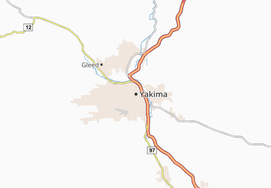 Kaart Plattegrond Yakima