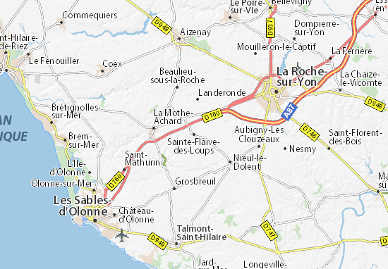 Mapa Plano Sainte-Flaive-des-Loups