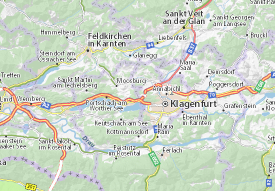 Karte Stadtplan Görtschach
