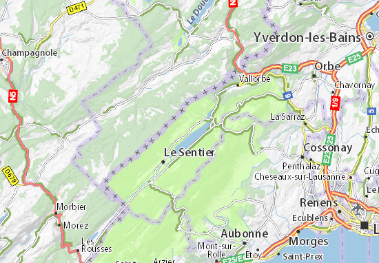 Karte Stadtplan Le Lieu