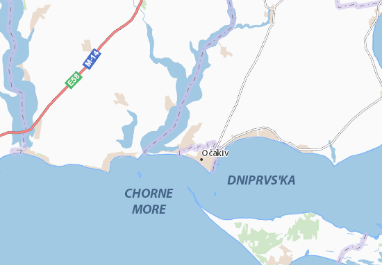 Karte Stadtplan Chornomorka