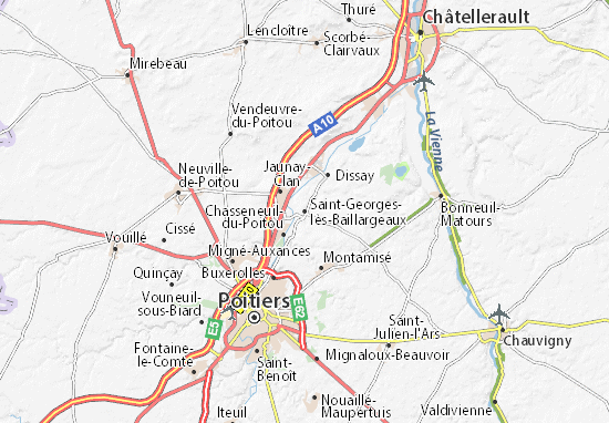 Mapa Plano Saint-Georges-lès-Baillargeaux