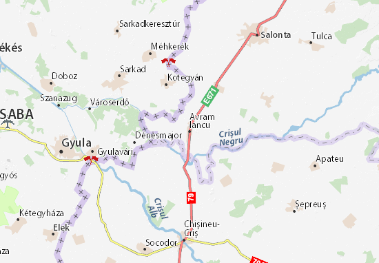Kaart Plattegrond Avram Iancu