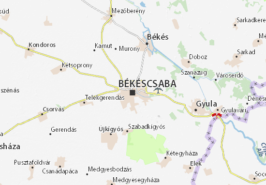 Békéscsaba Map