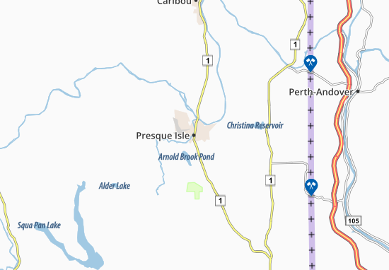 Karte Stadtplan Presque Isle