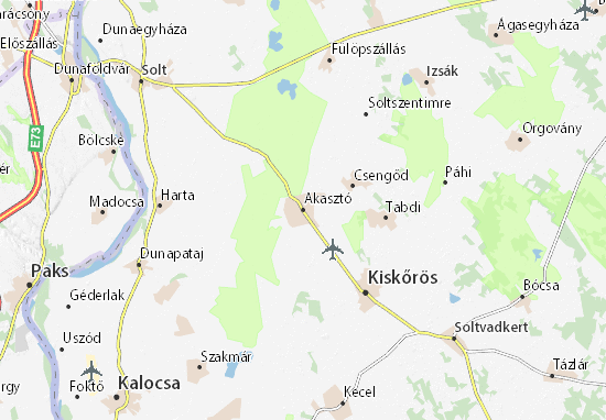 Karte Stadtplan Akasztó