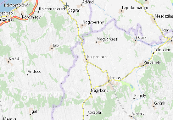 Iregszemcse Map