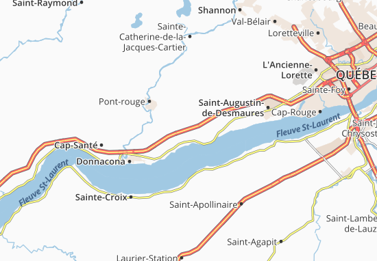 Kaart Plattegrond Pointe-aux-trembles
